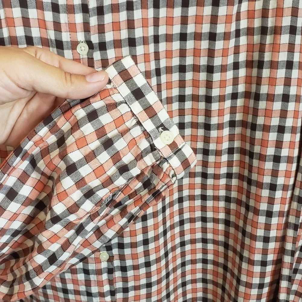 Madewell Meadow Shirt in Check, orange and brown, small - Picture 7 of 8